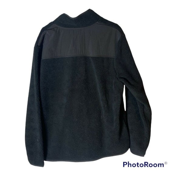 Nordstrom Men’s Shop Fleece Quarter Zip Black Pullover Size XL NWT - Picture 2 of 6